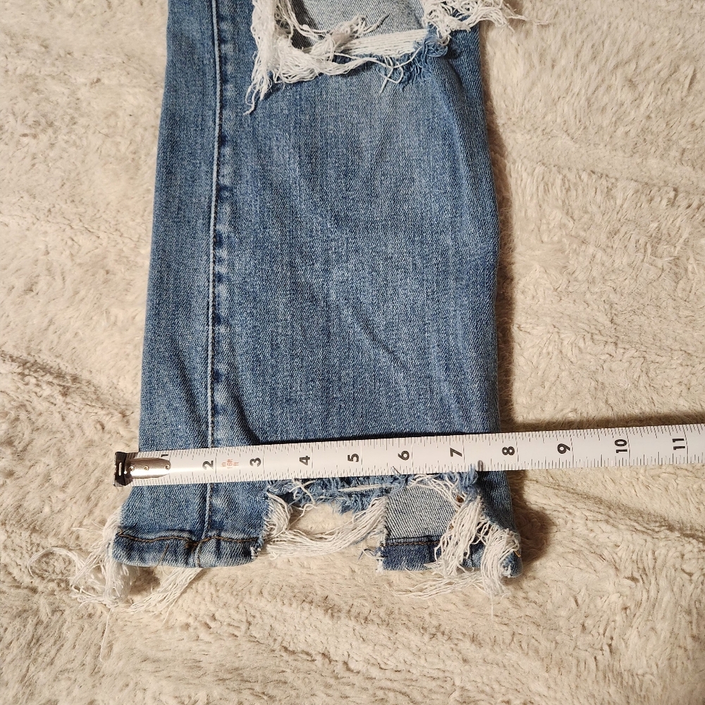 Lovervet by Vervet  Womens Sz 30 Jeans Distressed Hi Rise Ankle Straight Stretch - Picture 4 of 9
